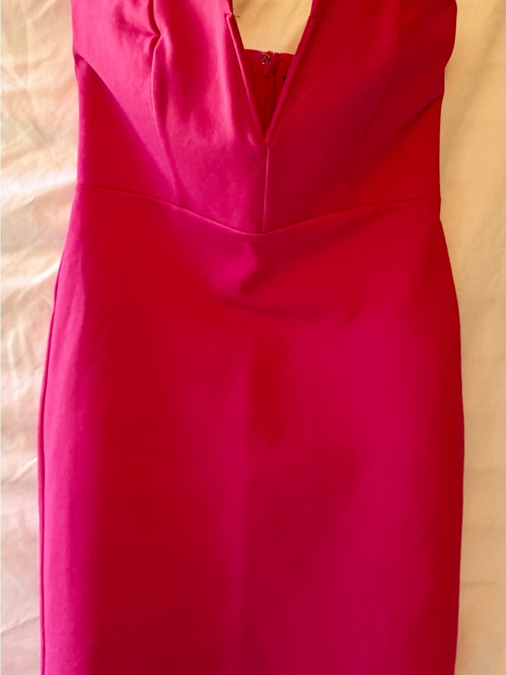 Forever 21 Strapless Hot Pink Sheath Dress